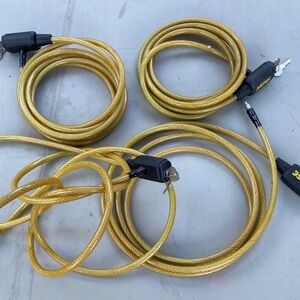 Gold Security Cable with Lock Theft Prevention Bike Locks
